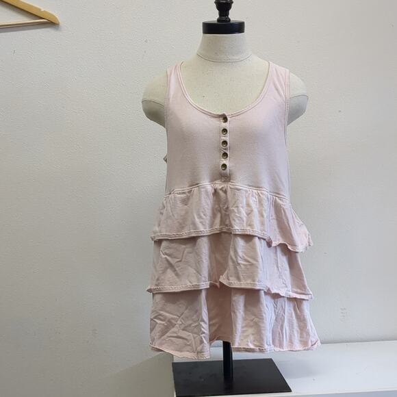 Old Navy Pink tiered Tank Top with Chic Design size XL - Picture 1 of 6
